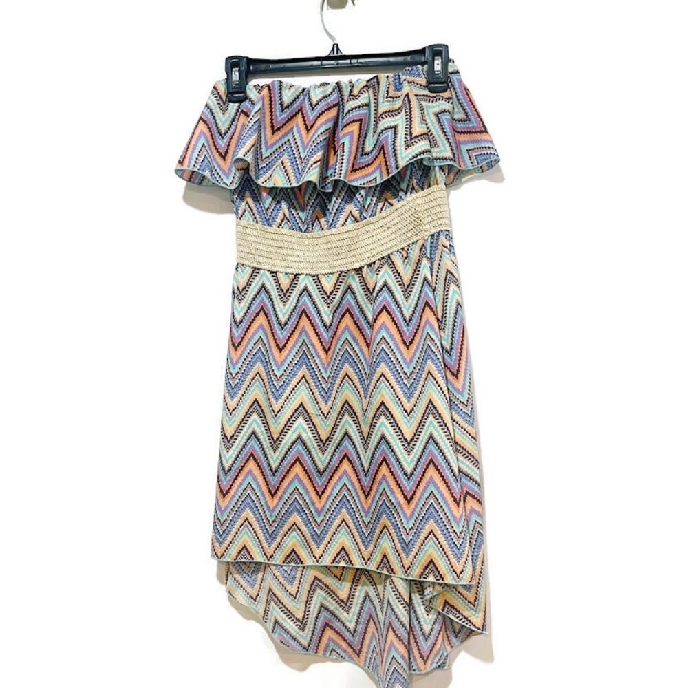 OCEAN DRIVE CLOTHING CO. STRAPLESS HI-LO SUNDRESS BEACHWEAR WOMENS MEDIUM